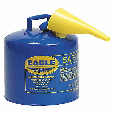 EAGLE UI50FSB Type I Safety Can 5 gal Blue