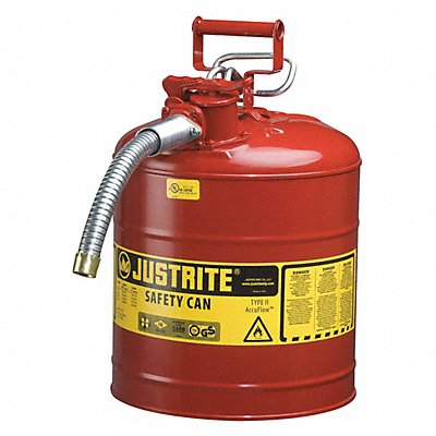 JUSTRITE 7250130 Type II Safety Can 5 gal Red