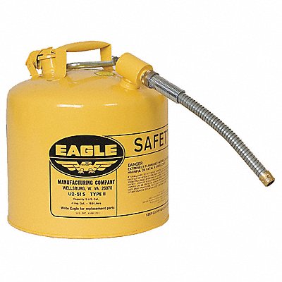 EAGLE U251SY Type II Safety Can Yellow 15-7/8 H