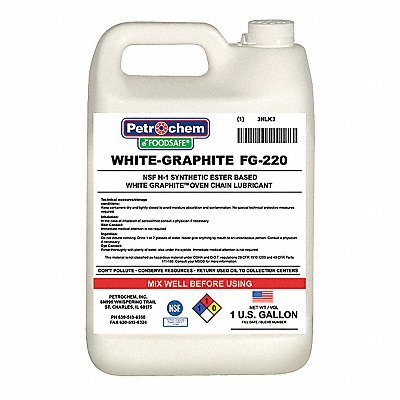 PETROCHEM FOODSAFEWHITEGRAPHITEFG220 Chain Wire Rope Lube 1 gal Jug