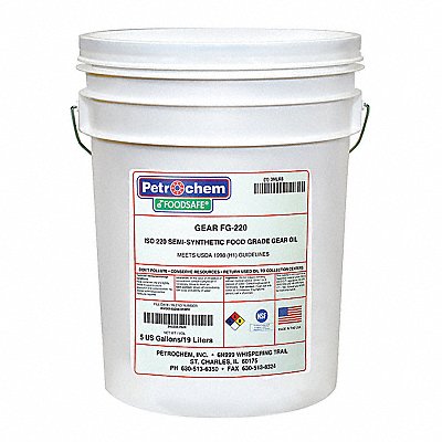 PETROCHEM FOODSAFEGEARFG220005 Gear Oil GEAR Drum 5 gal