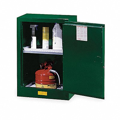JUSTRITE 891204 Cabinet Pesticide Green 12 Gallon