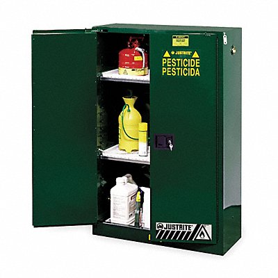 JUSTRITE 896004 Cabinet Pesticide Green 60 Gallon