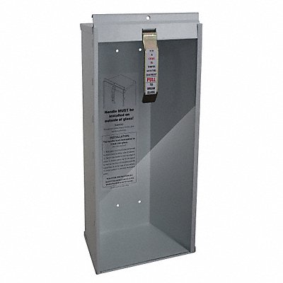 GRAINGER 3NRH2 Fire Extinguisher Cabinet White Steel