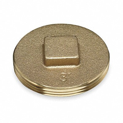 OATEY 42372 Cleanout Plug 3 Brass 10 psi