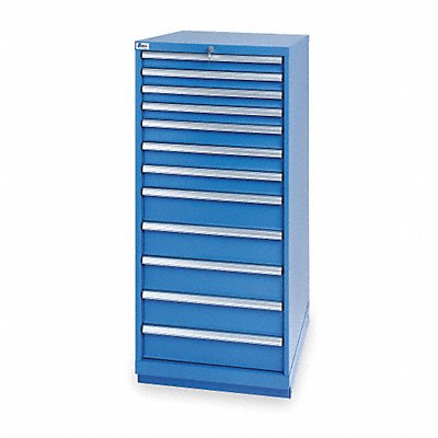 LISTA SC131234AFTKABB Modular Drawer Cabinet 59-1/2 H 12 Drwr Brght Blue