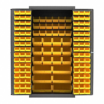 DURHAM MFG 3501BDLP13295 K4889 Bin Cabinet 72 x36 x24 Grey 132YellowBns