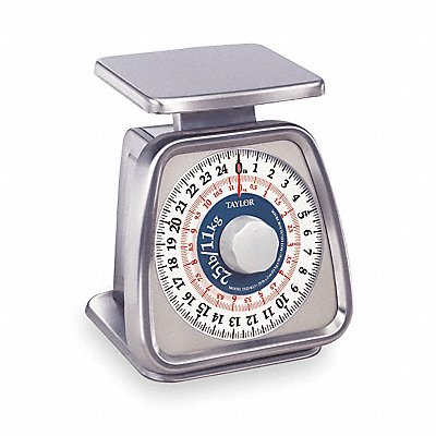 TAYLOR TS25KL Dial Scale SS 32 oz Weight Cap. Silver