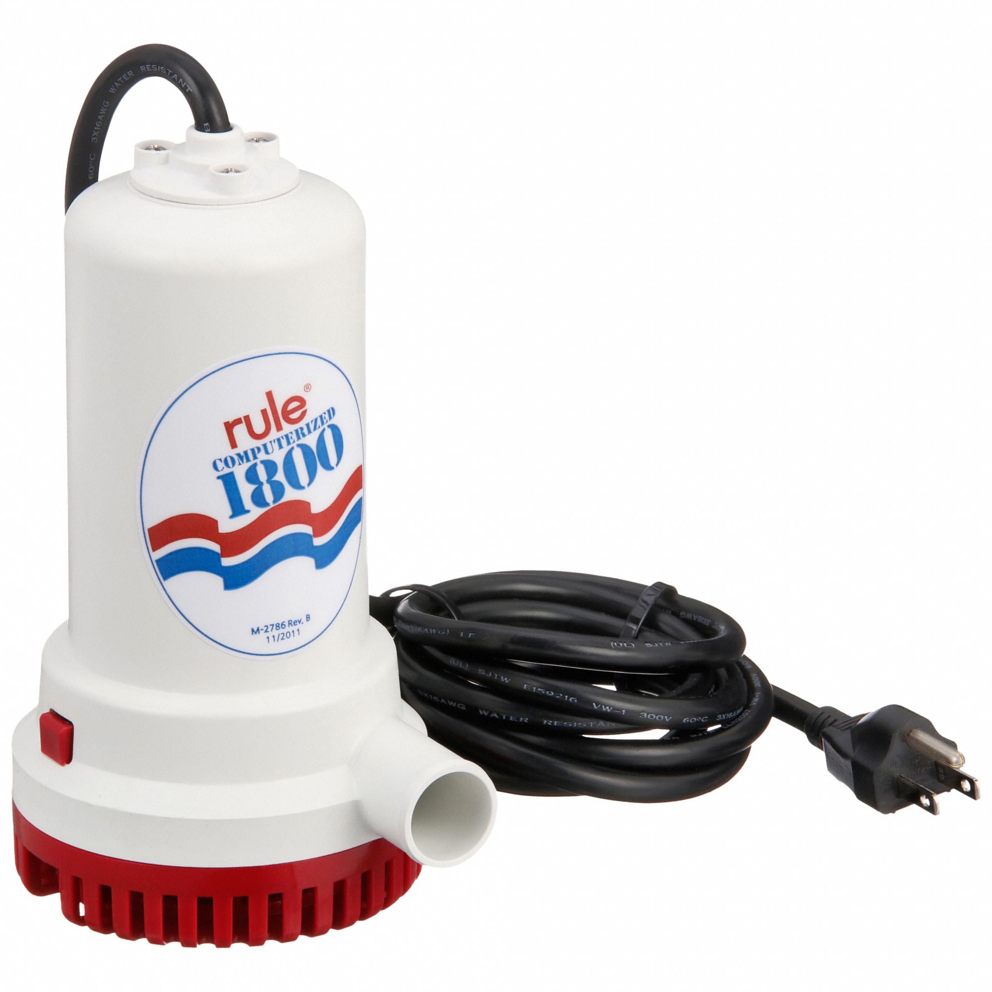 RULE A53S Plug in Utility Pump 8ft 7.375in H 110VAC