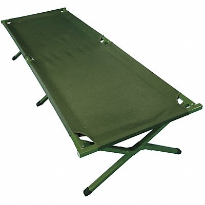 GRAINGER 3PAH3 Fold Up Cot Green 225 lb Capacity