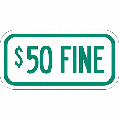 LYLE HCP00512HA Fine Parking Sign 6 x 12