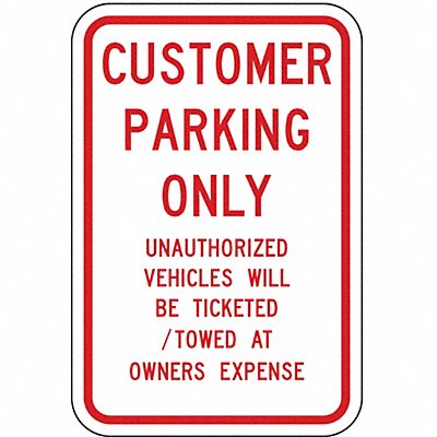 LYLE RP017RW18HA Customer Parking Sign 24 x 18