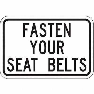 LYLE T11206DG18x12 Buckle Up Traffic Sign 12 x 18