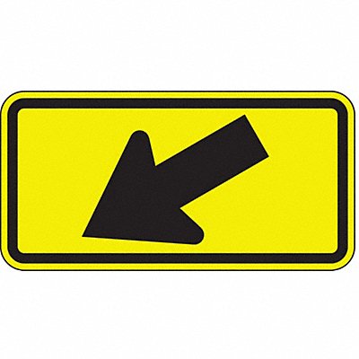 LYLE W167PL24DA Left Downward Arrow Traffic Sign 24 x12