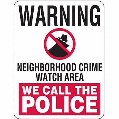 LYLE CW01418HA Rflctv Crime Watch Warning Sign 18x24in