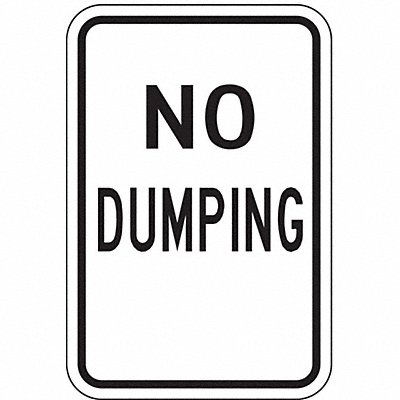 LYLE DL03212HA Reflective No Dumping Sign 18x12in Alum