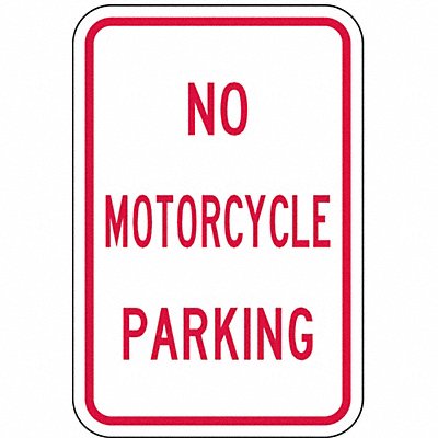 LYLE NP00812HA No Motorcycle Parking Sign 18 x 12