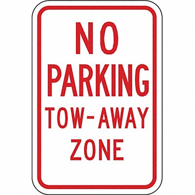 LYLE NP03812HA Tow Zone No Parking Sign 18 x 12