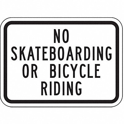 LYLE 2051 Rflctv No Skateboards Sign 15x21in Alum
