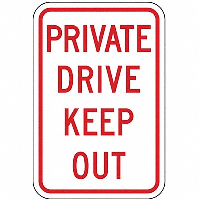 LYLE PPR01112HA Private Drive Traffic Sign 18 x 12