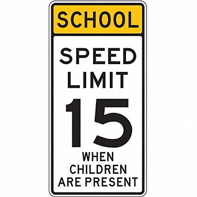 LYLE S5124HA School Speed Limit 15 Sign 48 x 24