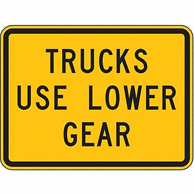 LYLE W72B24HA Trucks Use Lower Gear Sign 18 x 24