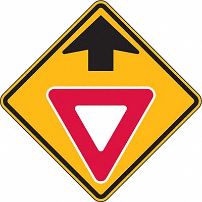 LYLE W3230HA Yield Ahead Traffic Sign 30 x 30