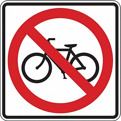 LYLE R5624HA No Bicycles Traffic Sign 24 x 24