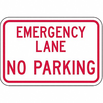 LYLE NP05724HA Emergency Lane No Parking Sign 18 x 24
