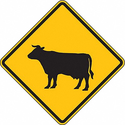 LYLE W11424DA Cattle Crossing Traffic Sign 24 x 24