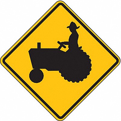 LYLE W11524DA Farm Equipment Traffic Sign 24 x 24