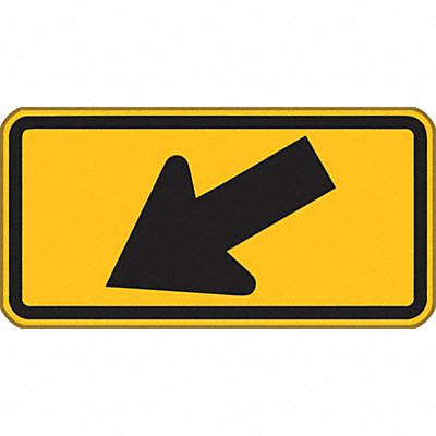 LYLE W167PL24HA Left Downward Arrow Traffic Sign 12 x24