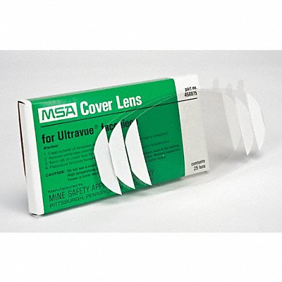 MSA 456975 Lens Covers 8.0 in H 4.0 in W PK25