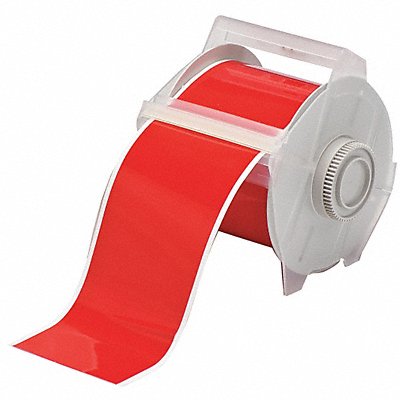 BRADY 113119 F0283 Tape Red 100 ft L 4 in W