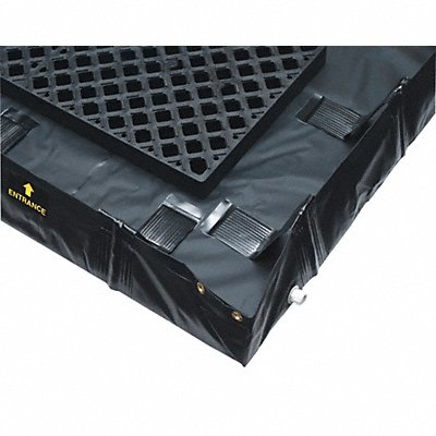 JUSTRITE 28572 Decon Berm Hazmat 3 Compartment 8 In.
