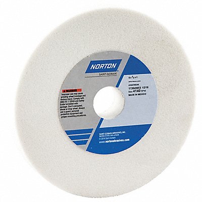 NORTON 7660788246 Grinding Wheel T1 6x3/4x1 AO 60G Wht