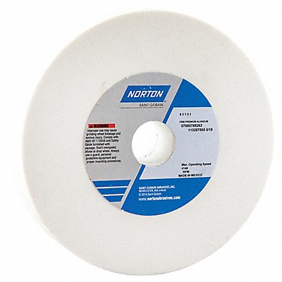 NORTON 7660788262 Grinding Wheel T1 6x1x1 AO 100G White