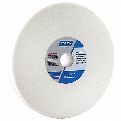 NORTON 7660788281 Grinding Wheel T1 8x1x1 AO 60G White