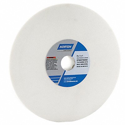 NORTON 7660788282 Grinding Wheel T1 8x1x1 AO 100G White