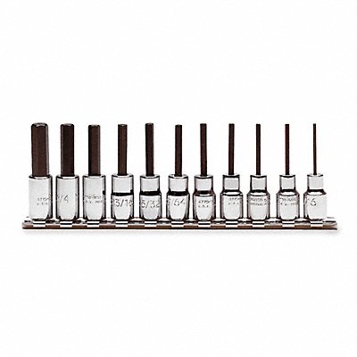 PROTO J477011 Socket Bit Set Steel DrSz 1/4 in