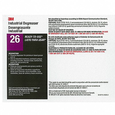 TOLCO 340426 Secondary Bottle Label Gloss Paper PK12