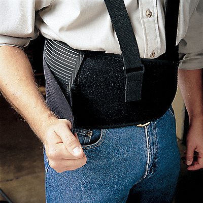 CONDOR 3RVC5 D0592 Back Support Black Elastic XL