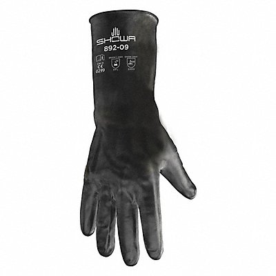 SHOWA 89211 Chemical Resistant Gloves 11 Black PR