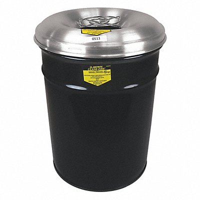 JUSTRITE 26626K E3932 Cigarette Receptacle 6 gal Black
