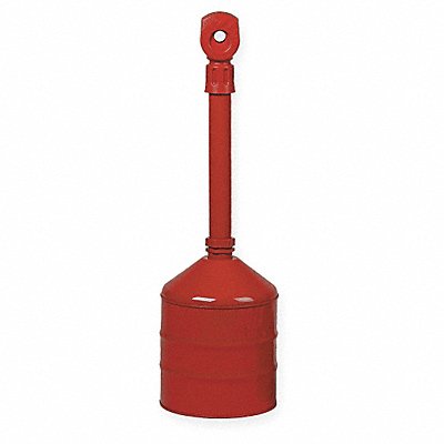 JUSTRITE 26811R Cigarette Receptacle 5 gal Red