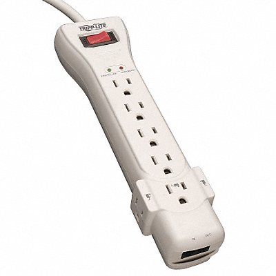 TRIPP LITE SUPER7TEL15 Datacom Surge Protector 7 Outlet Wht