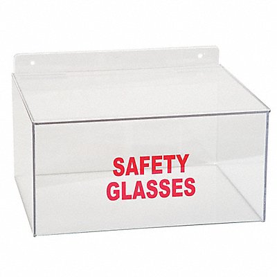 GRAINGER 3TCA8 Saf Glss Disp W/ Lid Tray Clr PETG