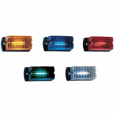 FEDERAL SIGNAL LP1012G Warning Light LED Green Surface Rect 5 L