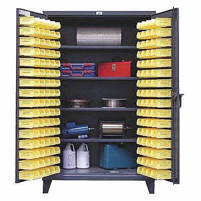STRONG HOLD 36BS244 Bin Cabinet 78 x36 x24 Grey 96YellowBns