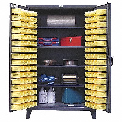 STRONG HOLD 46BS244 Bin Cabinet 78 x48 x24 Grey 144YellowBns